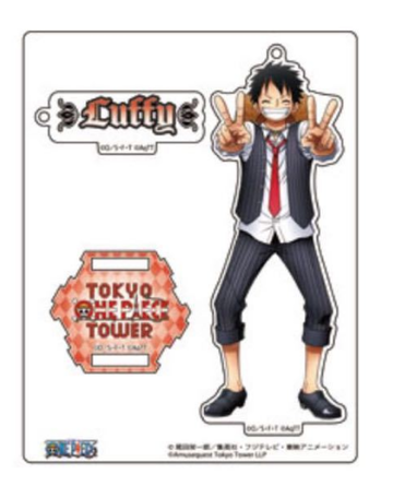 Tokyo One Piece Tower 4th Anniversary Standing Acrylic Keychain Monkey D Luffy My Anime Shelf