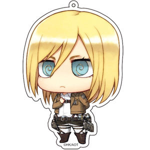 main photo of Attack on Titan Deka Keychain: Krista Lenz Salute ver.