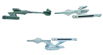 main photo of AMT Star Trek: Movie Star Trek I & II 3 Spaceship Set