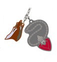 main photo of Fate/Stay Night Kyun-Chara Illustrations Rubber Keychain: Kanshou and Bakuya & Rin's Pendant