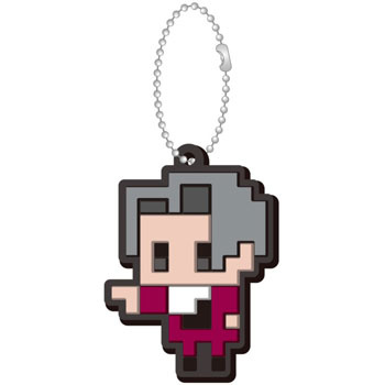 main photo of Ace Attorney Dot Character Rubber Mascot Collection: Mitsurugi Reiji