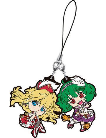 main photo of Ichiban Kuji Premium Macross F ~Harusaki dori! Utahime Collection!!~: Ranka Lee & Sheryl Nome Kyun-Chara Illustrations Rubber Strap 