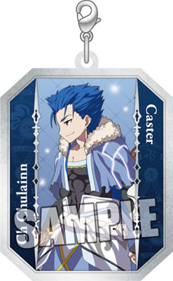 main photo of Fate/Grand Order Trading Zipper Mascot: Caster/Cu Chulainn