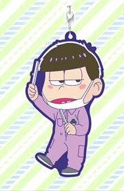 main photo of Osomatsu-san New Illustration Jitaku Keibi Matsu Rubber Strap: Ichimatsu