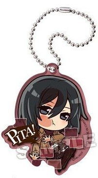 main photo of Pita! Deformed Attack on Titan Acrylic Key Ring: Mikasa
