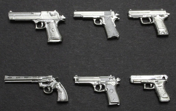 main photo of Realistic Handgun (6 Types) Silver Coating ver.