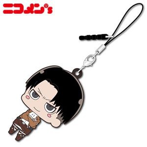 main photo of Shingeki no Kyojin Nikomens Rubber Mascot: Levi