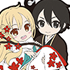 Sword Art Online Rubber Strap Pair Character ver.: Asuna & Kirito Kimono Ver.