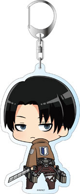 main photo of Shingeki no Kyojin Season 2 Deka Keychain Deformed ver.: Levi