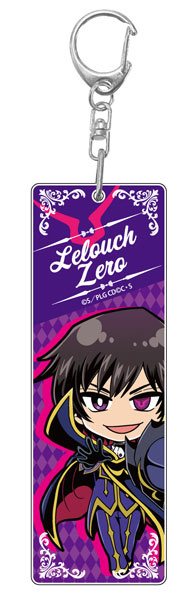 main photo of Code Geass Lelouch of the Rebellion Acrylic Slim Keychain: Lelouch Zero