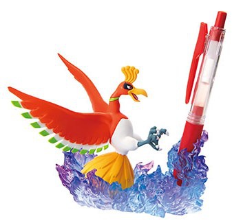 main photo of Pokemon Desk de Oyakudachi Figure 3: Ho-Oh Sacred Fire Pen stand