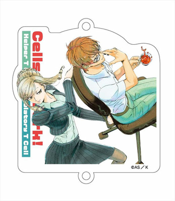 main photo of Cells at Work! Trading Renketsu Acrylic Keychain: Helper T Cell & Regulatory T Cell