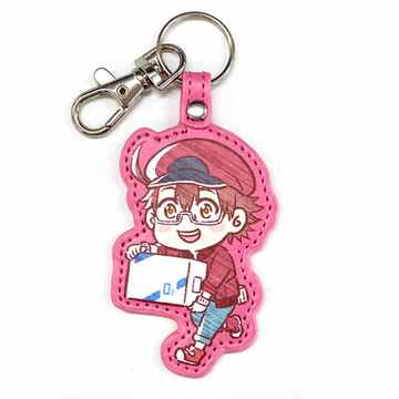 main photo of Cells at Work! CODE BLACK PU Keychain: Red Blood Cell