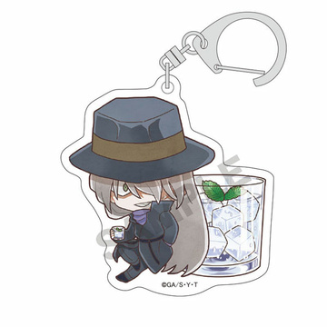 main photo of Detective Conan Trading Acrylic Keychain / CharaPeko Drink Ver: Gin