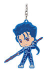 main photo of Fate/Stay Night Kyun-Chara Illustrations Rubber Keychain: Lancer