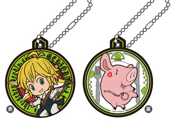 main photo of W Rubber Mascot The Seven Deadly Sins Hawk to Yukai na Buta no Boushi Tei Mascots: Meliodas & Hawk