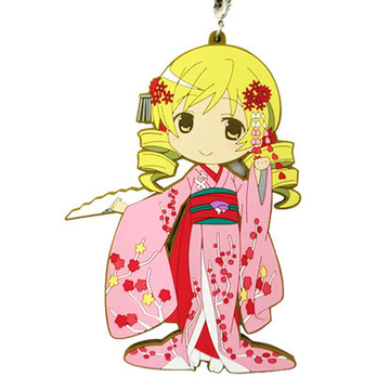 main photo of Mahou Shoujo Madoka★Magica SD Rubber Strap Set Kimono Ver: Tomoe Mami Maiko ver.