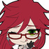 Kuroshitsuji Book of Murder Petanko Trading Rubber Strap: Grell Sutcliff