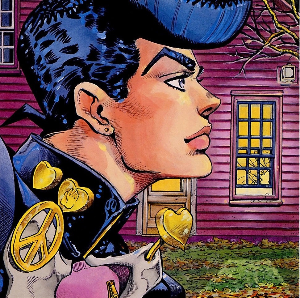 Josuke Higashikata Manga Panels Jojo Josuke Bizarre Adventure Okuyasu