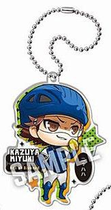 main photo of Ace of Diamond Trading Chibi Cut Keychain: Kazuya Miyuki