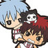 Kuroko no Basket Capsule Rubber Strap Vol.1: Kagami Taiga, Kuroko Tetsuya, Tetsuya 2-gou