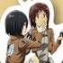 Attack on Titan Ichiban Kuji Keychain: Mikasa and Sasha Ver.2