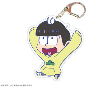 main photo of Osomatsu-san Deka Acrylic Keychain: Juushimatsu