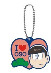 main photo of Osomatsu-san Oshi Matsu Rubber Keychain: Osomatsu