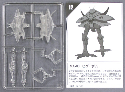Mobile Suit Gundam Mini Kit Collection 2 Ma 08 Big Zam Clear Ver My Anime Shelf