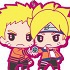 Boruto Naruto the Movie Capsule Rubber Mascot: Naruto and Boruto