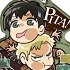 Pita! Deformed Attack on Titan Acrylic Key Ring: Reiner, Bertholt