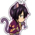 Stand Mini Acrylic Keychain Gintama Cat Series: Shinsuke Takasugi