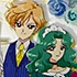 Sailor Moon Cafe Acrylic Keychain: Haruka Tenoh & Michiru Kaioh 