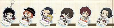 photo of Bungo Stray Dogs Acrylic Keychain Coffee Cup: Port Mafia: Dazai Osamu