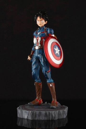 main photo of MQ Resin One piece x The Avengers Series Monkey D. Luffy as Captain America