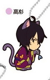 main photo of Gintama Cat Series Rubber Mascot: Shinsuke Takasugi