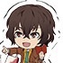 Kyun-Chara Illustrations Bungo Stray Dogs Dead Apple Plate Keyholder: Osamu Dazai