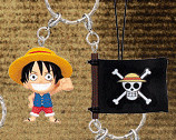 main photo of One Piece Pirate Flag & Figure Strap vol.1: Monkey D. Luffy