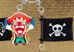 main photo of One Piece Pirate Flag & Figure Strap vol.1: Buggy