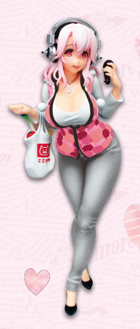 main photo of Super Sonico Anniversary Figure: Super Sonico-san (31) Pink Ver.