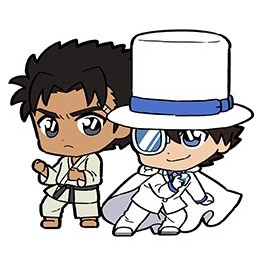 main photo of Detective Conan ChokoKawa Twin Rubber Strap Vol. 3: Kyougoku Makoto & Kid the Phantom Thief