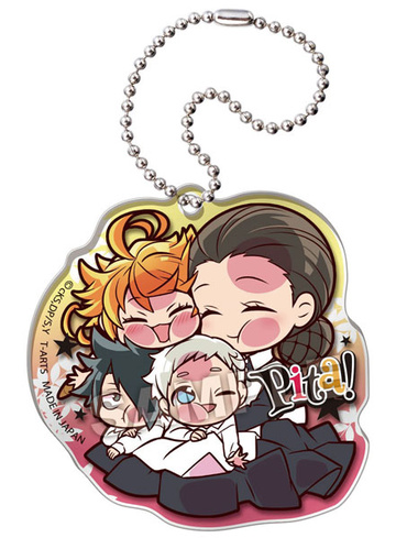 main photo of Pita! Deforme Yakusoku no Neverland Acrylic Keychain: Isabella & Emma & Norman & Ray