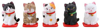 photo of miniQ Miniature Cube Sato Kunio's Shoufuku Cat: Kijitora Cat (Smiling) Smile Naruyo