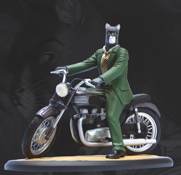 main photo of Blacksad on his Motorbike