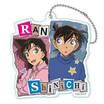 main photo of Detective Conan Twin College Series Acrylic Keychain: Shinichi & Ran