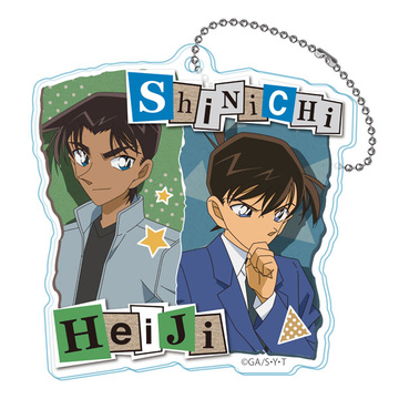 main photo of Detective Conan Twin College Series Acrylic Keychain: Shinichi & Heiji