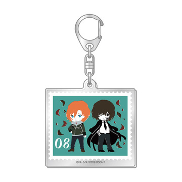 main photo of Bungo Stray Dogs Trading Stamp Acrylic Keychain: Chuuya Nakahara & Osamu Dazai