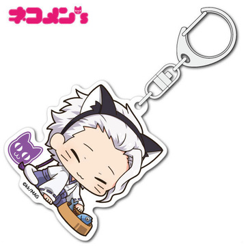 main photo of Donten ni Warau Nekomens Acrylic Keychain: Shirasu