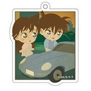 main photo of Detective Conan Acrylic Keychain Collection Vintage Pop Car Graphic: Shinichi & Ran