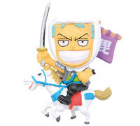 main photo of One Piece Sengoku Warlords Netsuke Strap: Roronoa Zoro as Uesugi Kenshin